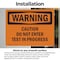 Signmission Caution Do Not Enter Test In Progress OSHA Warning Sign, Vinyl Decal, 5in W x 3.5in L, 2PK OS-2PACK-WS-D-35-L-12007 - alternate 2